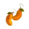 Fashionable Orange Shaped Dangle Earrings for Women High Polish Alloy with Sturdy Designs Posts Jewelry Accessory