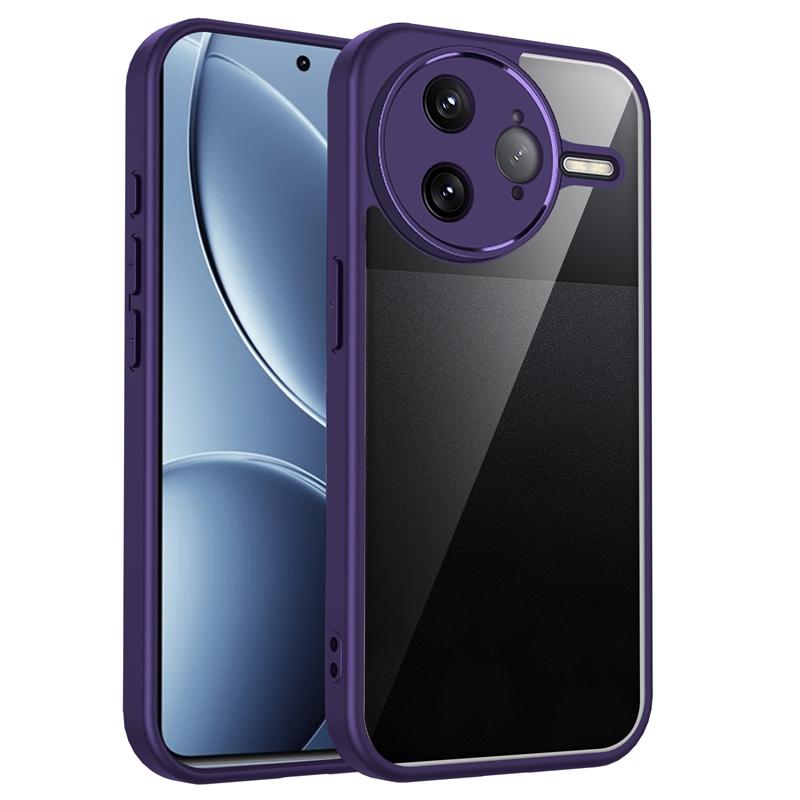 

Transparent Silicone Case For Xiaomi Poco F7 PocoF7 Pro Ultra PocoF7Pro PC Back TPU Bumper Shockproof Clear Phone Cases Cover Poco F7 фіолетовий