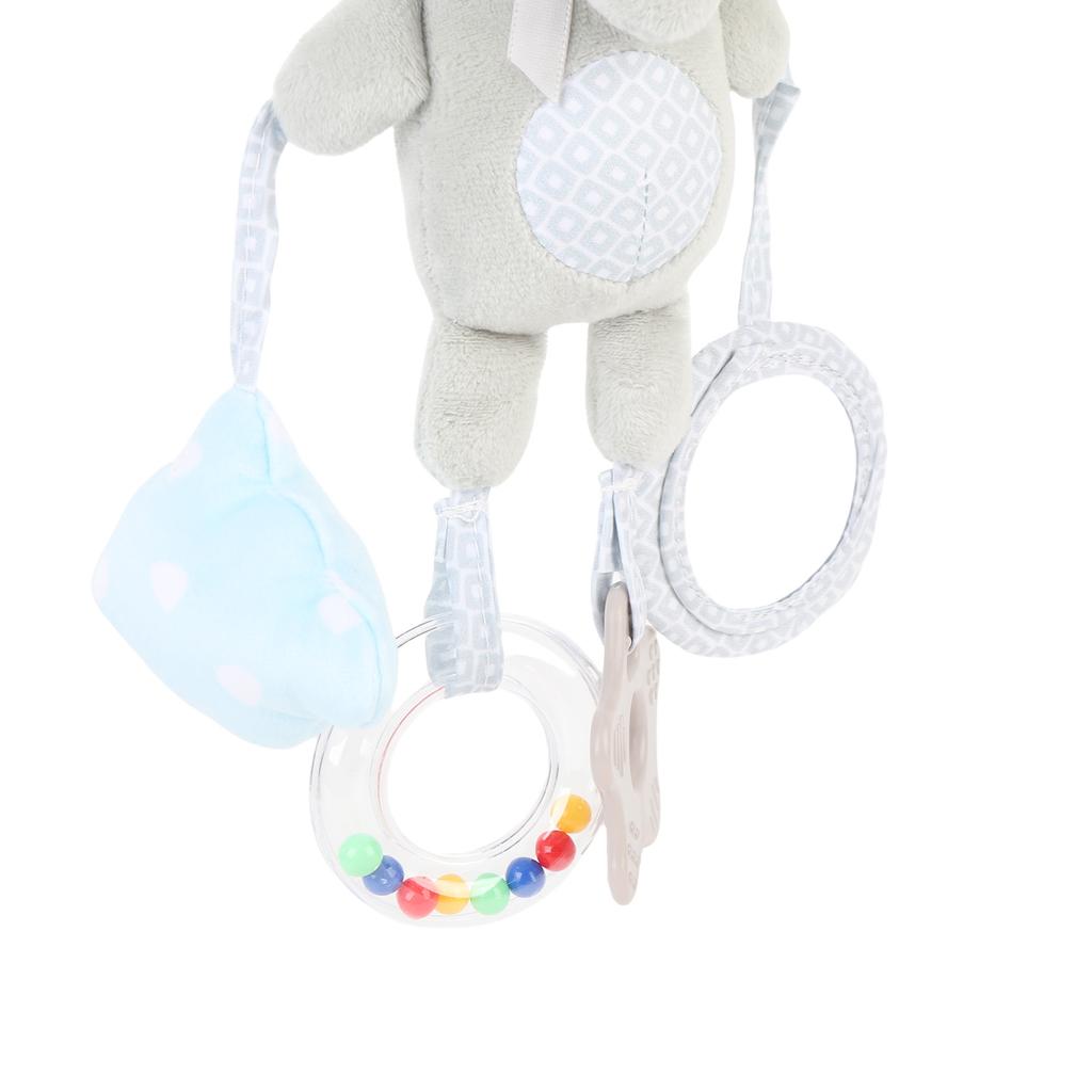 Baby Krippe Hängende Rasseln Spielzeug Cartoon Elefant Beißring Clip On Kinderwagen Spielzeug Weich für Säugling Grau