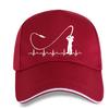 Funny Heartbeat Funny Fishing Creative Print Baseball Cap Adjustable Men's Women Hip Hop Hat Dad Sun HatsYOUR LOGO Personalized