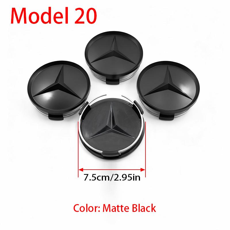 4Pcs 60mm 75mm Car Wheel Center Logo Badge Hub Cap For Mercedes Benz W211 W205 W213 W203 C218 A207 CLA CLS E Class Accessories