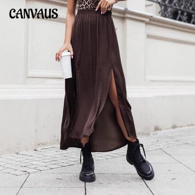 Damen Neuer Temperament Hohe Taille Herbst und Winter Einfarbig Mode Bequemer Gestrickter Halbkörperrock