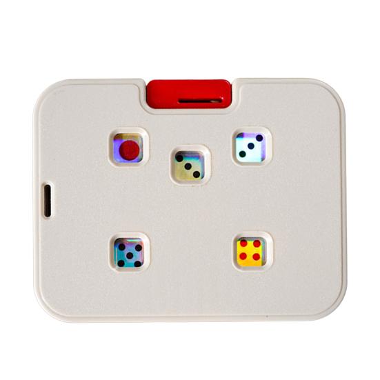 

Portable Press Dice Card Card-Type Dice Roller Mechanical Clicker Toy Family Night Casino Themed Party Board Game Prop белый