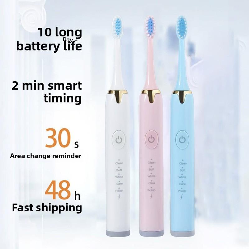 Brosse à Dents Électrique Portable Intelligente Adulte Rechargeable Sonique Brosse à Dents Électrique Vibration Poils Doux