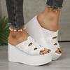 Fashion Fashion Hollow Out Wedge Heel Sandals Women Peep Toe Chunky Platform Sandals Woman Summer Anti Slip Thick Bottom Beach Slippers