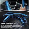 2Pcs Car Steering Wheel Covers Booster Micro Fiber Leather Auto Interior Decorative Accessories Glossy Carbon Fiber Looking
