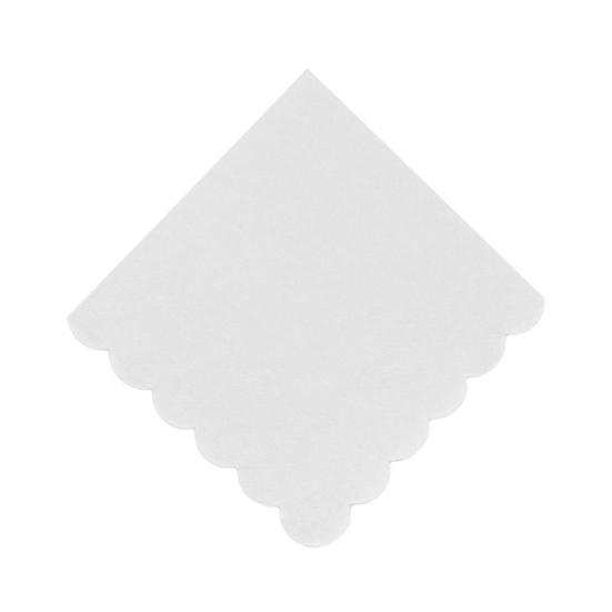 

100 листов 25 см фестончатые коктейльные салфетки 2 слоя толстые квадратные одноразовые детские салфетки для душа белый