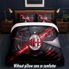 AC Milan Design Pościel Zestaw pościeli 1 poszewka na kołdrę + 2 poszewki na poduszki Miękka oddychająca domowa pościel
