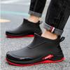 Men's Rain Boots Fashion Rubber Galoshes Outdoor Waterproof Fishing Shoes Non-Slip Rubber Shoes for Men Winter Cotton Rain Shoes