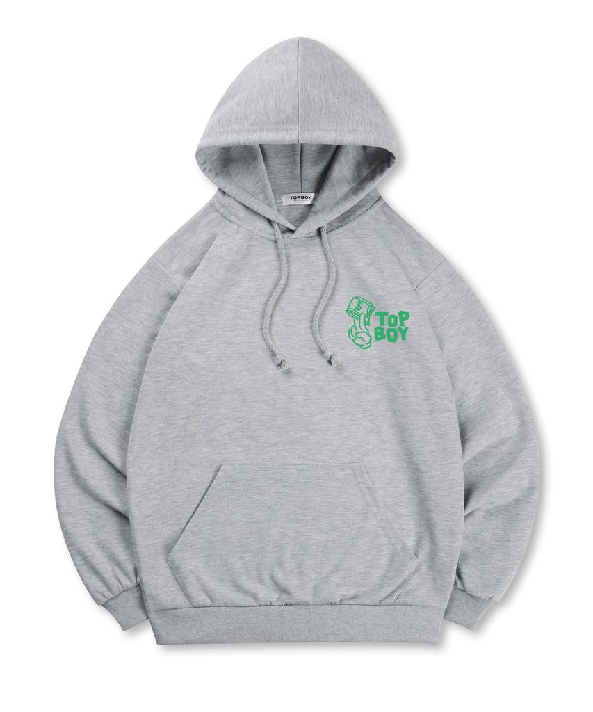 [Non-Fleece Or Fleece-Lined] Dirty Cash Print Hooded Sweatshirt (Type B)
