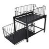 Under Sink Organizer Iron 2 Tier Pull Out Spice Rack Countertop Storage Shelf for Kitchen Bathroom