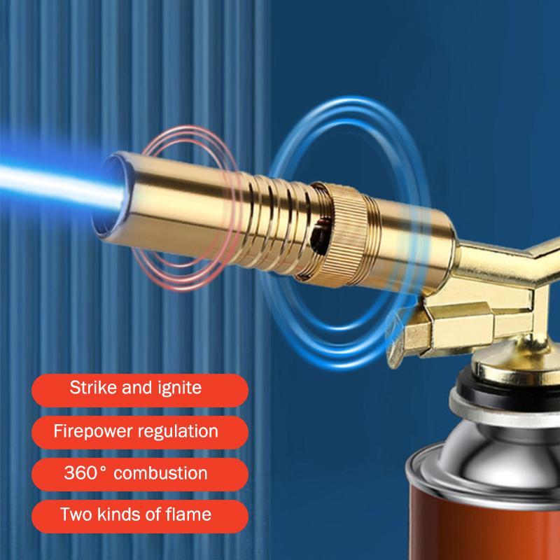 Outdoor Portable Butane Burner Flame Gas Torch For Camping Barbecue Metal Welding Heater Lighter Flame Gun For Cooking
