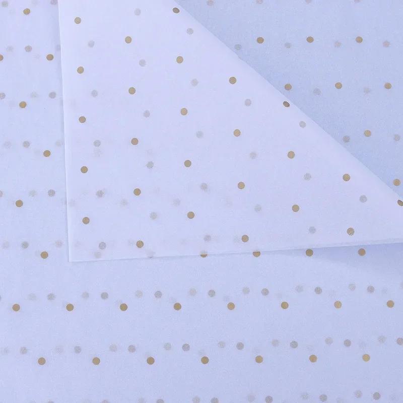 10 Sheets/lot 50*70 Cm Gift Wrapping Paper DIY Handmade Craft Star Love Dot Pattern Tissue Paper Floral Packaging Material