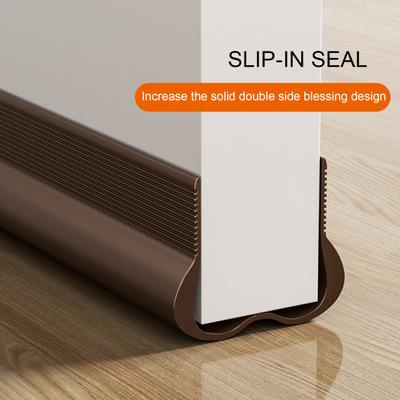 PVC Door Sweep Adhesive Cuttable Under-Door Weather Stripping Exterior Interior Door Seal Noise Dust Stopper