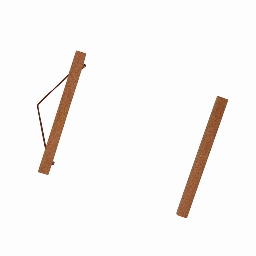 Moderner magnetischer Sägemehl-Fotorahmen DIY Benutzerdefinierte Poster-Scroll-Drucke Kunstwerkaufhänger Teakholz