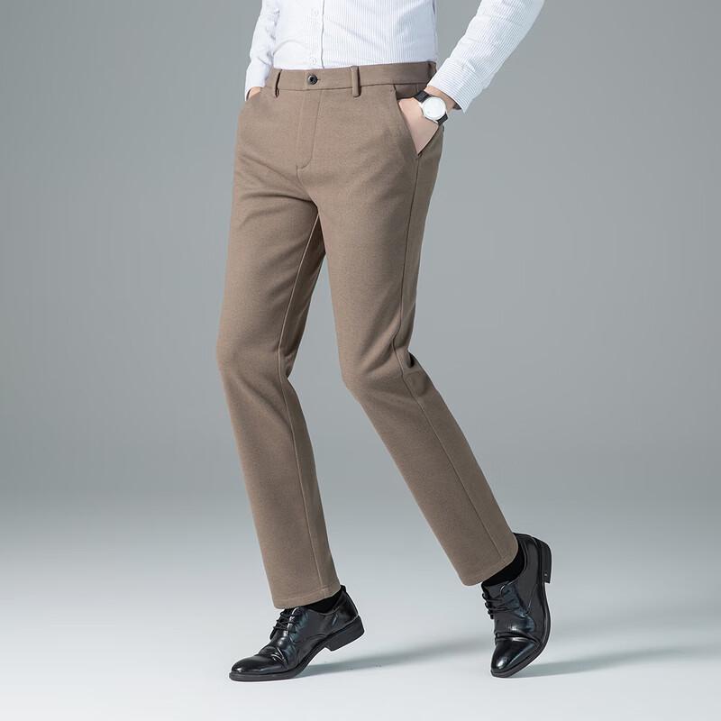 RED DRAGONFLY Men's Business Casual Straight-Fit Wrinkle-Free Pants