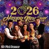2026 Happy New Year Backdrop Banner Fireworks Black Gold New Year Celebrations Christmas Party Photo Background Decoration Gifts