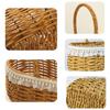 4 Styles Rattan Flower Basket Decorative Picnic Weaving Basket  Wedding