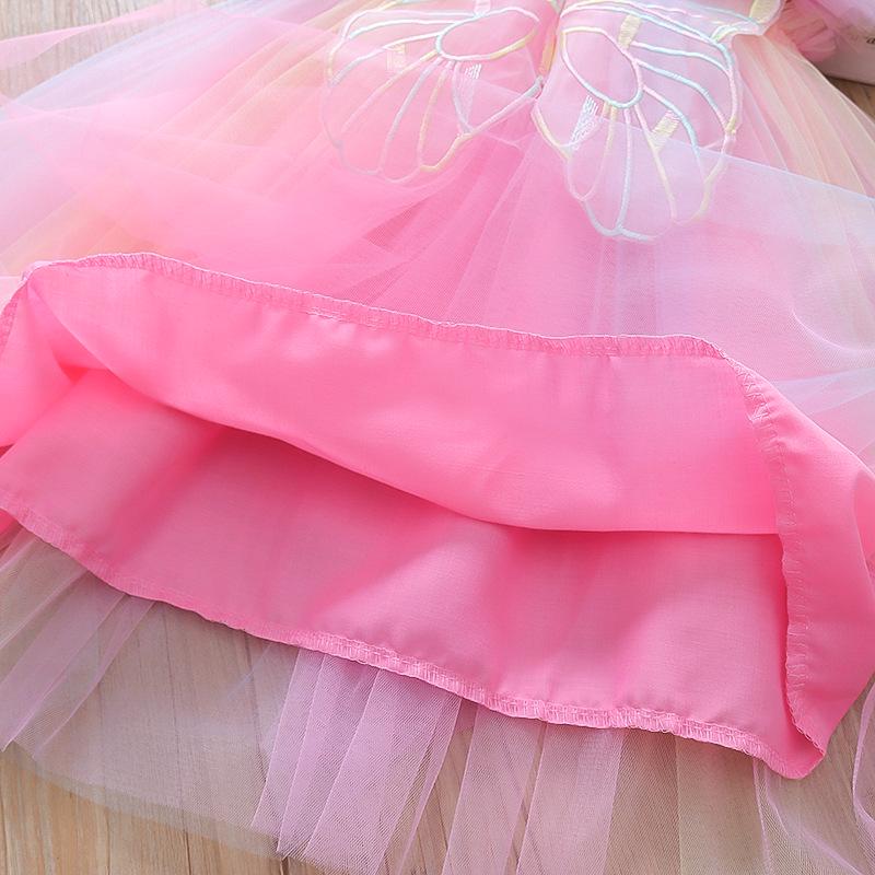 Rainbow Fairy Princess Dress with Puff Skirt and Spaghetti Straps