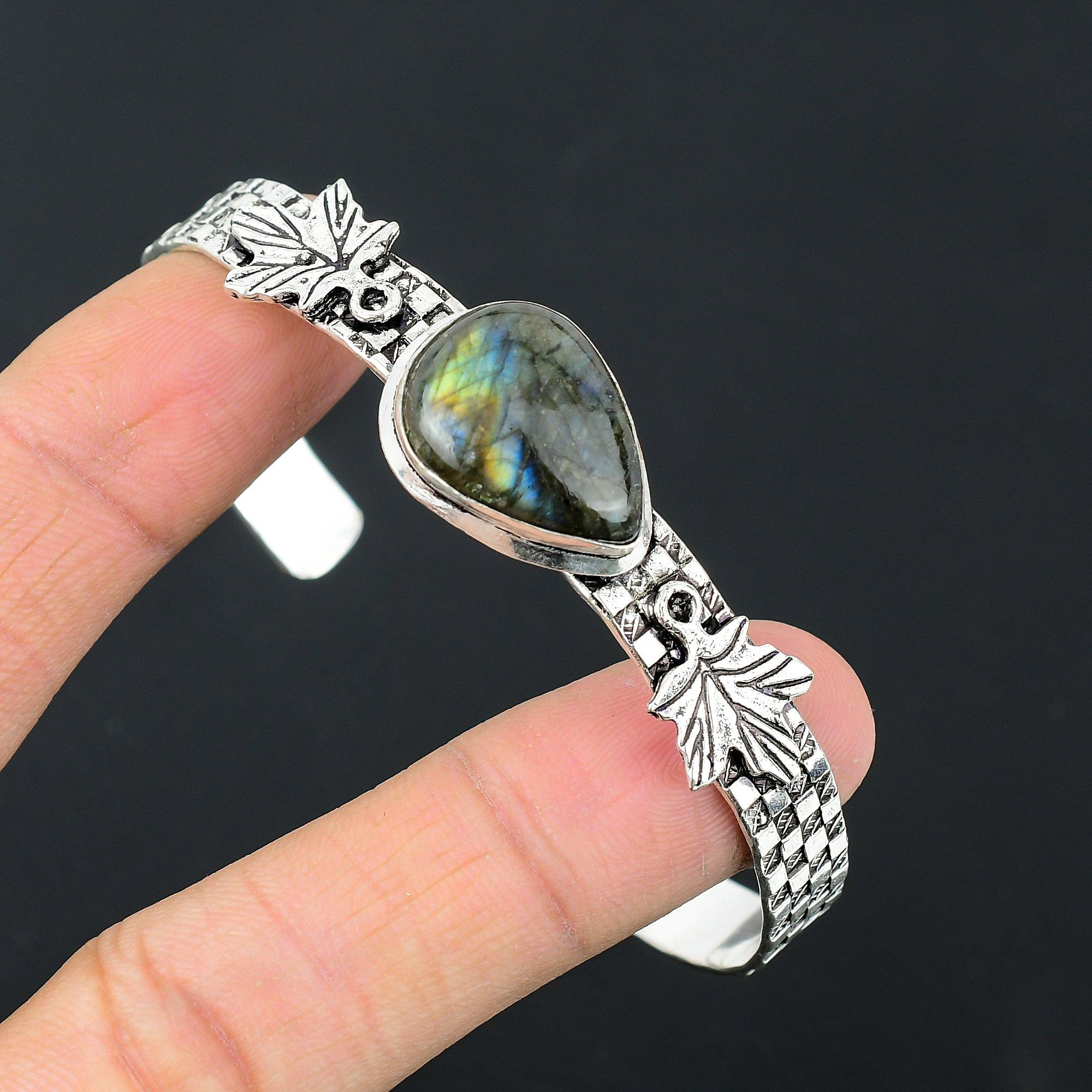 

Распродажа ко Дню матери Лабрадорит Камень Серебро 925 пробы Юбилейный Модный Браслет Adjustable