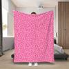 Soft Pink Leopard Print Flannel Blanket Tear Resistant Oversized Cozy Throw All Season Comfort