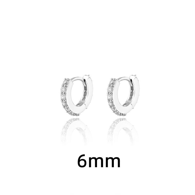 Full Circle Cubic Zirconia Ear Cuff: Neutral, Trendy, Simple Stacking Hoop Earrings