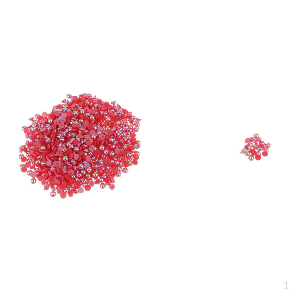 

Полукруглый жемчуг с плоской спинкой, украшения для скрапбукинга, 5 мм, ярко-красный