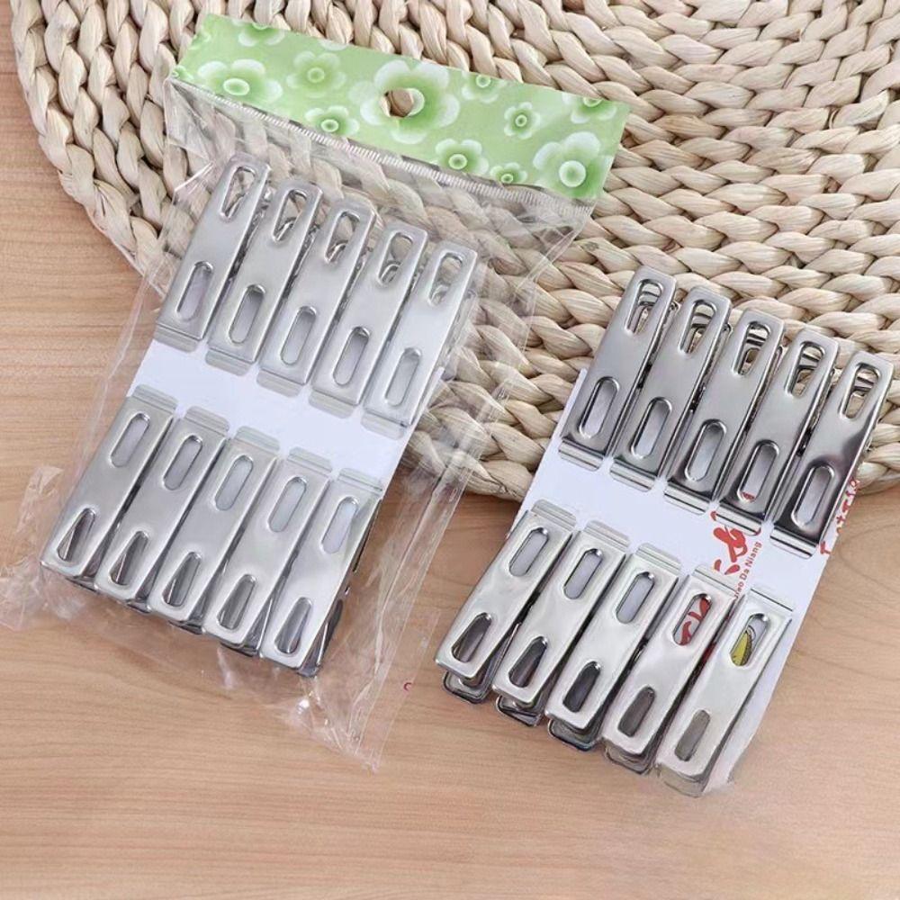 

Stainless Steel Clothes Pegs Shoes Clothes Document Clips School & Office Sealing Clip 10PCS