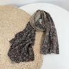 Retro Floral Long Cotton Scarf Soft Neck Protection Warm Triangle Shawl Head Wrap Multi-Functional Print Design for All Ages