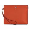 Artisan Series Cross Pattern Print Hexagonal White Star Logo Leather Clutch Unisex Clutch Orange MB221568