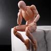 gnallang Drawing Movable Comes with Changeable Model Cartoon Muscular Male Skin Color Doll, Joints, Stand, Gestures, Doll, Model, Body, -