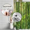 Serene Bamboo Forest Bath Curtain - Lush Greenery & Calming Design, Waterproof Home Decor Adds Zen To Your Bathroom