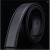 Men's PU Leather Belt Without Buckle for Automatic Buckle Waistband Perfect Fit Black Waist Ornament Waist Cincher