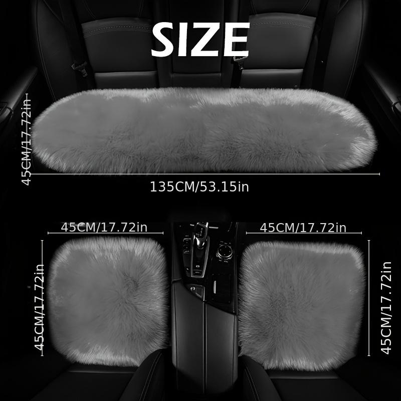 Winter Car Seat Cushion Automobile Long Plush Seat Cover Comfortable Fur Warm Seat Cushions for Cars Interior Accessories