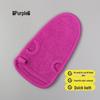 Korean Double-Sided Exfoliating Bath Towel for Women - No-Mud, Strong Stain Removal, and Foaming Finger-Tip Design