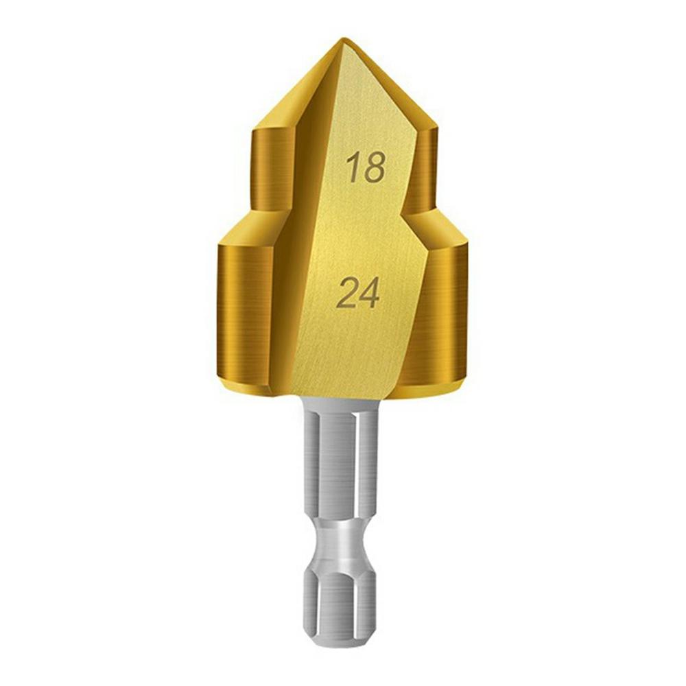 

3 Flute 25mm HSS Hex Shank PPR Pipe Reamer Drill Bit Step Drill Hole Opener for Water Pipe Expansion Type A