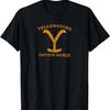 Yellowstone Dutton Ranch slitt logo T-skjorte
