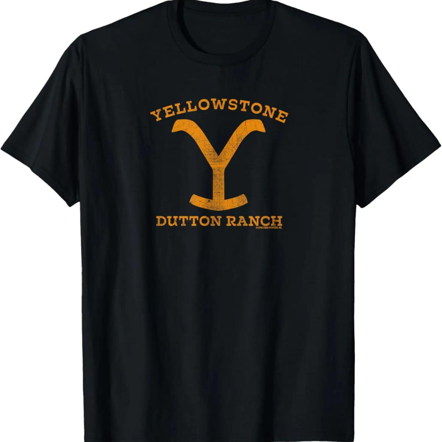 Yellowstone Dutton Ranch Distressed Logo T-Shirt S чёрный