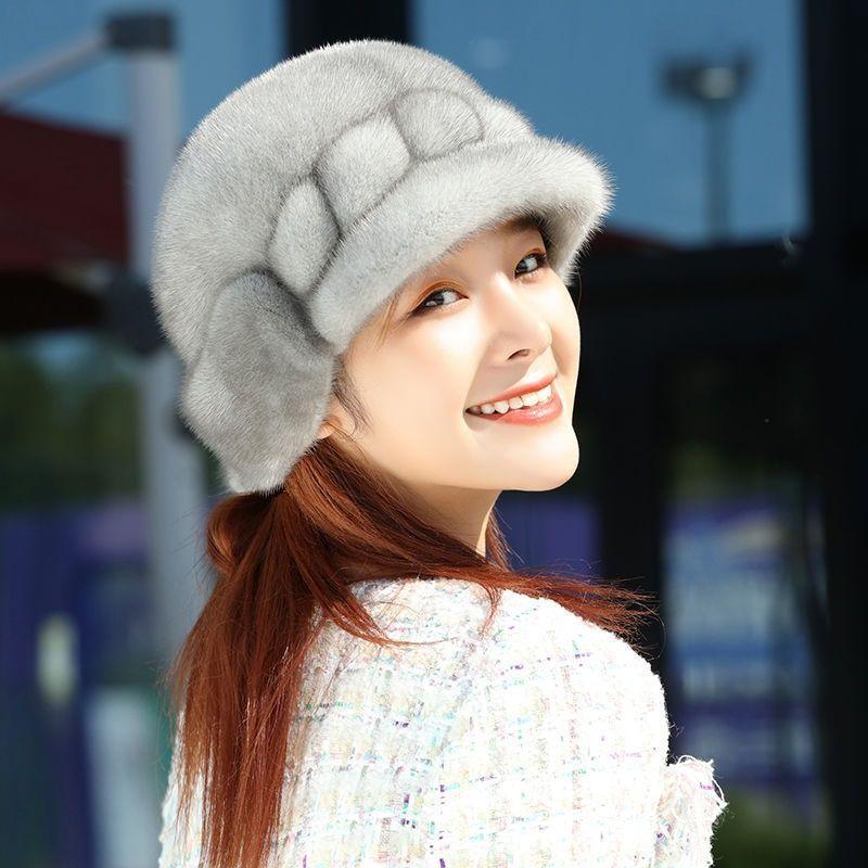 Women’s Hat Middle-aged and Elderly Hats Winter Autumn Winter Ear Protection Heattech High-end Hats