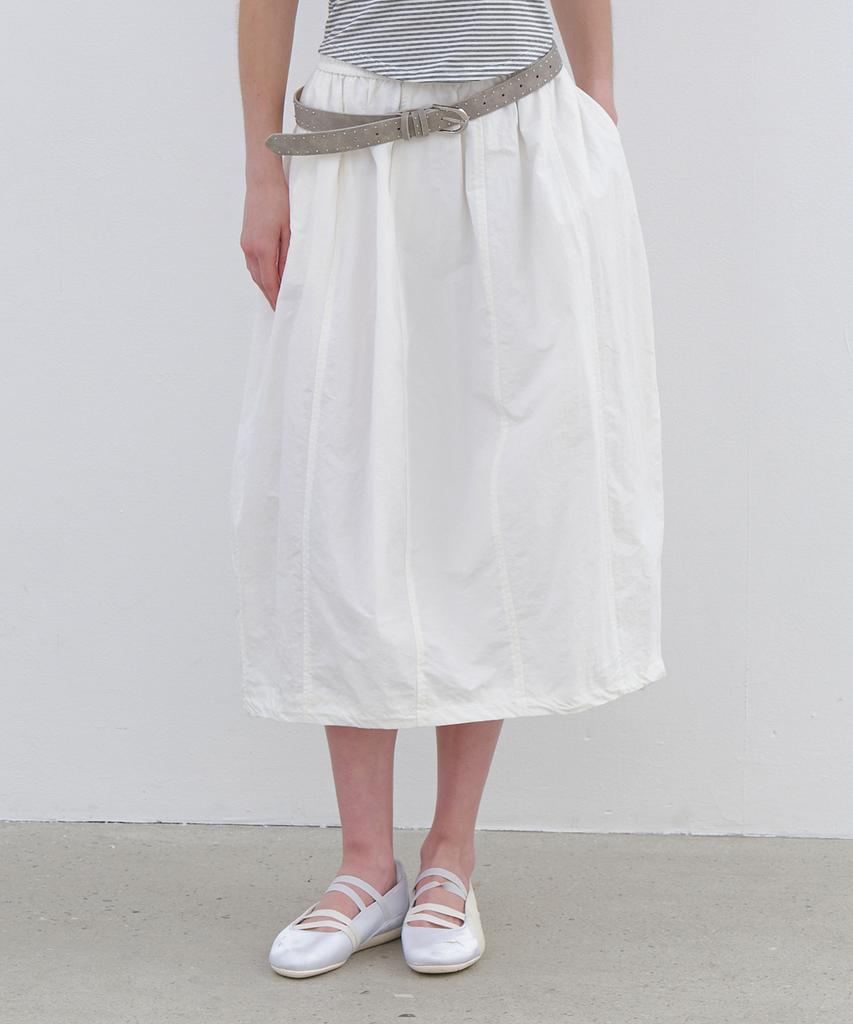 Cluny Tulip Volume Long Skirt - White