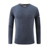 Men's Quick-Dry Long-Sleeve Sports T-Shirt - Large Size, Round Neck, Ideal for Running & Casual Wear