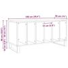Vinyl Record Cabinet Black Oak Effect 100 x 38 x 48 cm