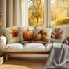 4pcs Maple Leaves Pillowcase Square Bedroom Cushion Covers Zipper Living Soft Home Comfortable Decor 45x45cm