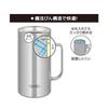 Thermos Vacuum Insulated Jug 1L Stainless Steel Dishwasher Safe Bottle Structure Heat Retention Cold Beer JDK-1001 S1