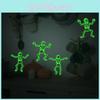 Halloween Skeleton Glow Wall Sticker Pvc Decal For Living Room And Decor Home