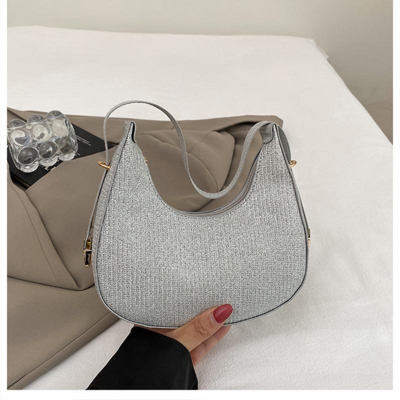 

Текстура темперамент простой мода лето блестящая новая сумка подмышку на плечо прилив сумка-пельмень серебряный