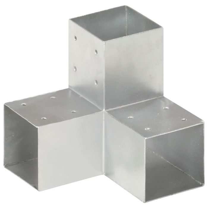 VidaXL Connecteurs de poteau 4 pcs Forme en Y Métal galvanisé 91x91 mm