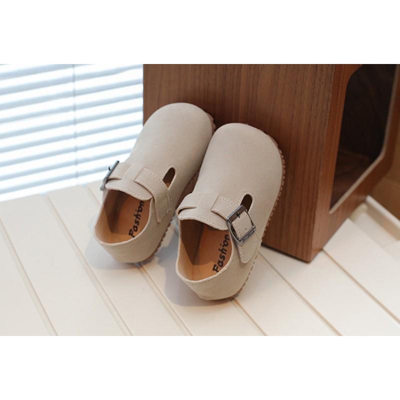Kids Soft Sole Buckle Loafer Shoes Fall Toddlers Boys Girls Retro Style Slip-On Footwear