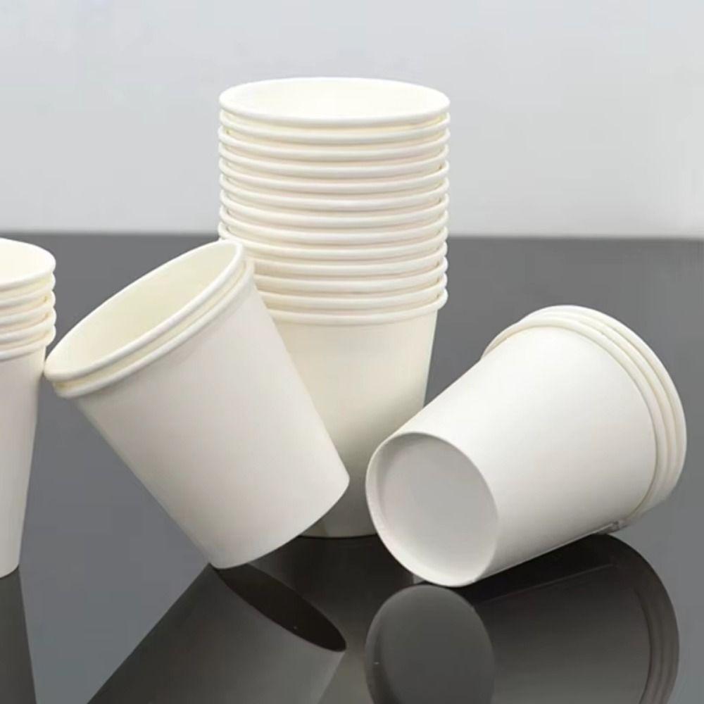 200Pcs Thickened Disposable Paper Cup Multisize Paper Cup Set Paper Coffee Cup Wedding Reception