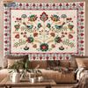 1 Stück Imitationsstickerei Blumendruck Wandteppich Mehrere Größen Wohnzimmer Wanddekoration Maschinenwaschbar Hintergrundraum Anhänger